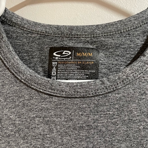 Champion Performance Baselayer Grey Long Sleeve Shirt Men's Size Medium - Picture 11 of 14